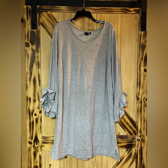 Tunic Dress Gray 1X - Picture 1 of 7